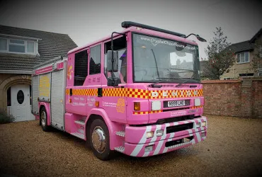 pink fire engine limo hire