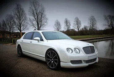 White Bentley Flying Spur Hire