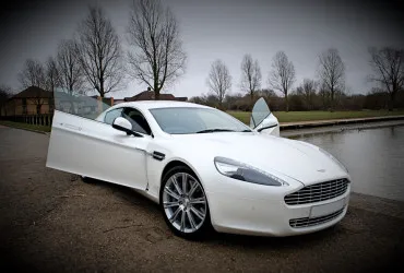 White Aston Martin Rapide Hire