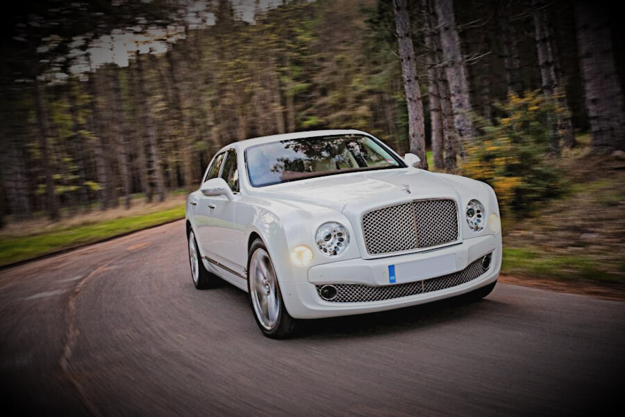 White Bentley Mulsanne Hire